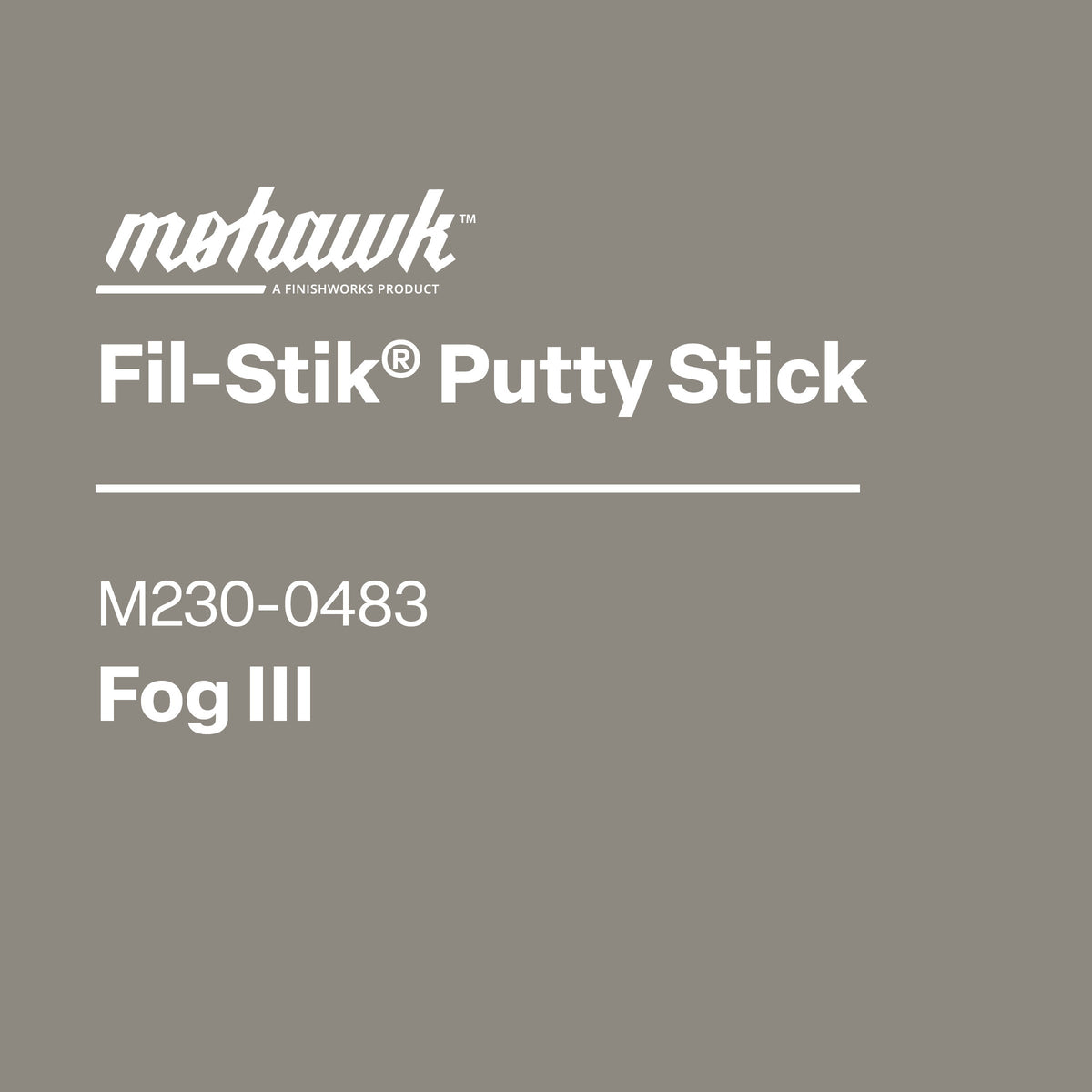 Mohawk M230-0483 Fog III furniture scratch and nick touch-up stick