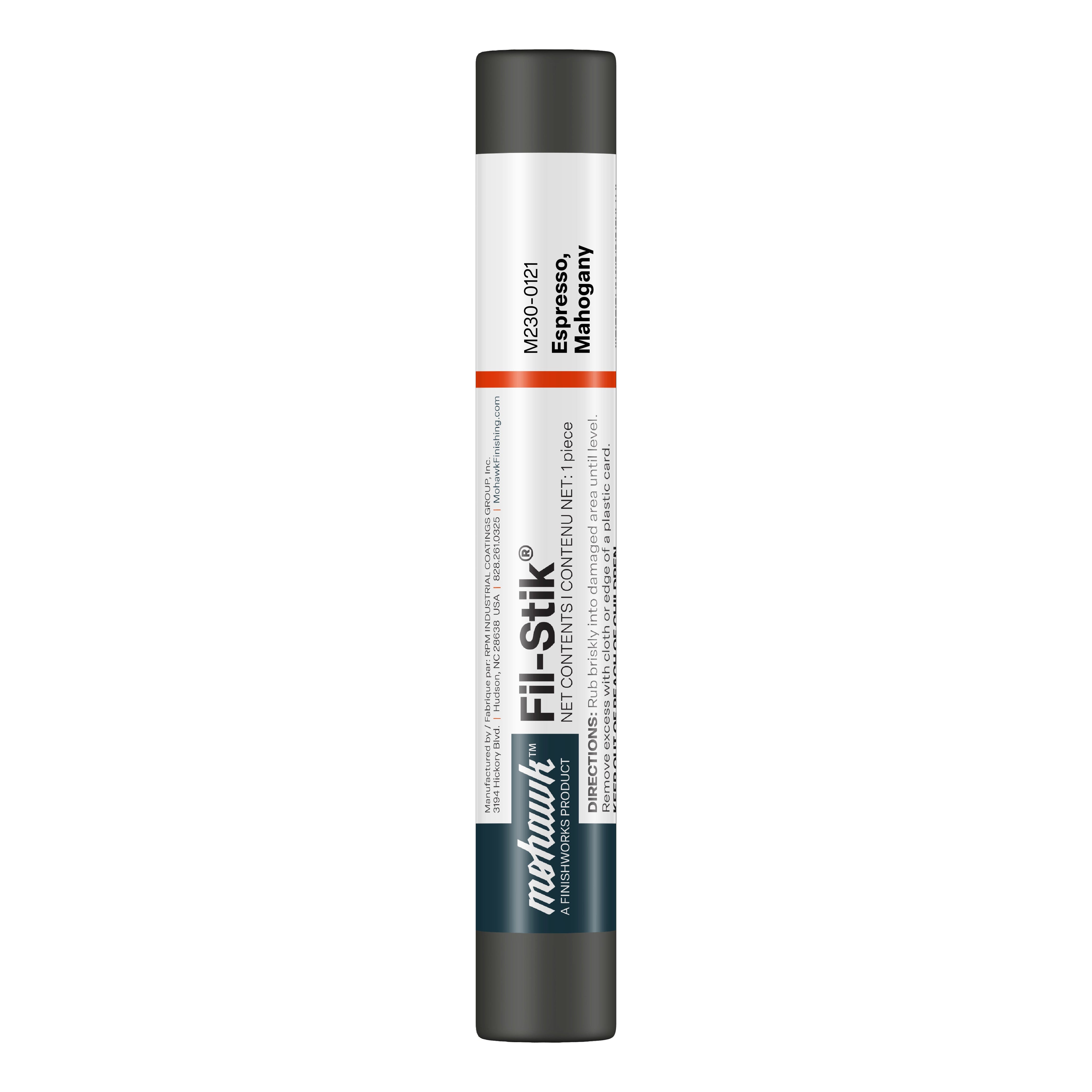Mohawk Espresso Mahogany Fil-Stik wax putty stick for wood repair