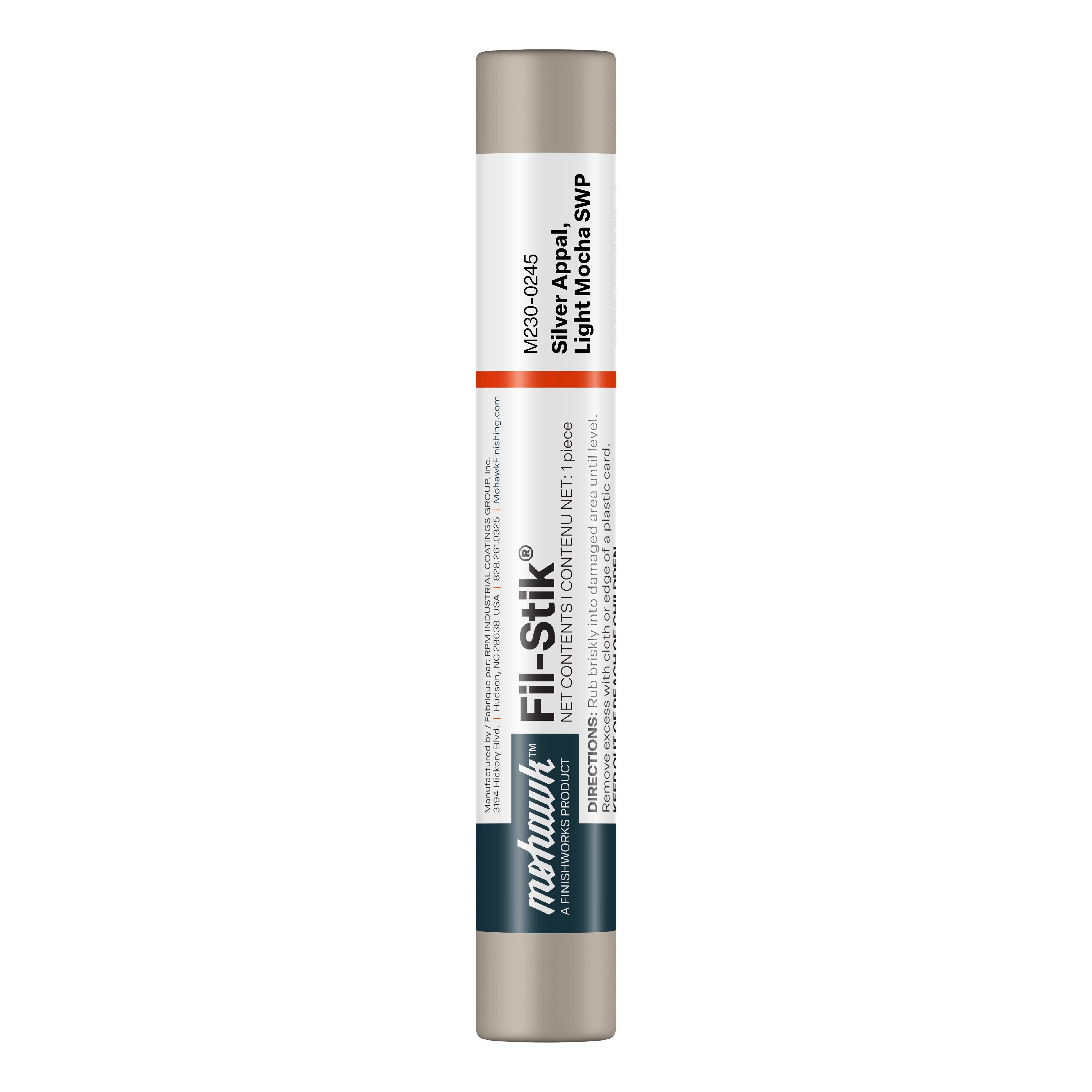 Mohawk Silver Appal Light Mocha SWP Fil-Stik wax putty stick for wood repair