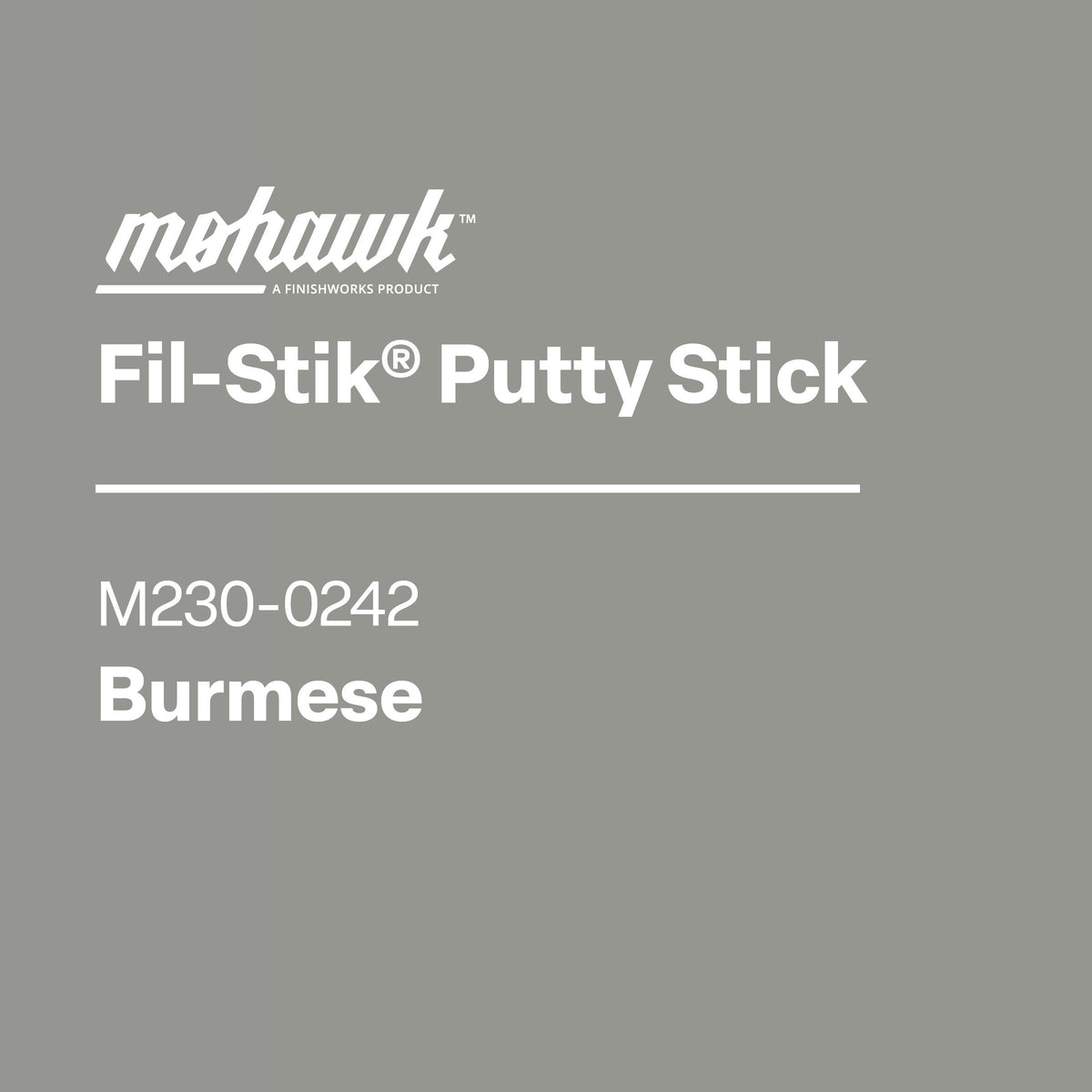 Mohawk M230-0242 Burmese furniture scratch and nick touch-up stick