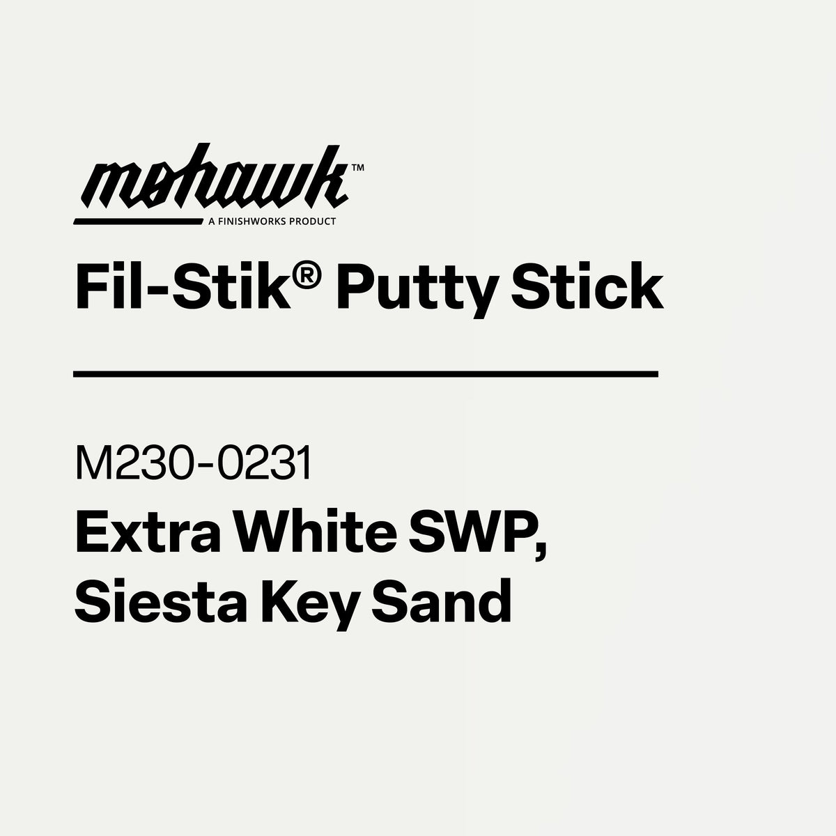 Mohawk M230-0231 Extra White furniture scratch and nick touch-up stick