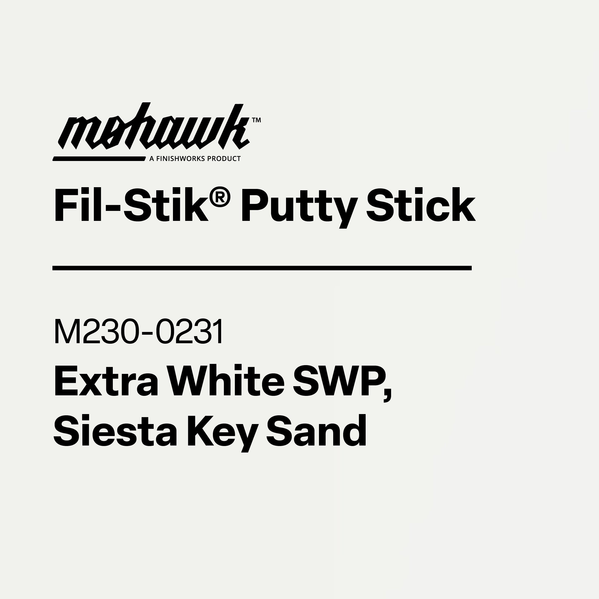 Mohawk M230-0231 Extra White furniture scratch and nick touch-up stick