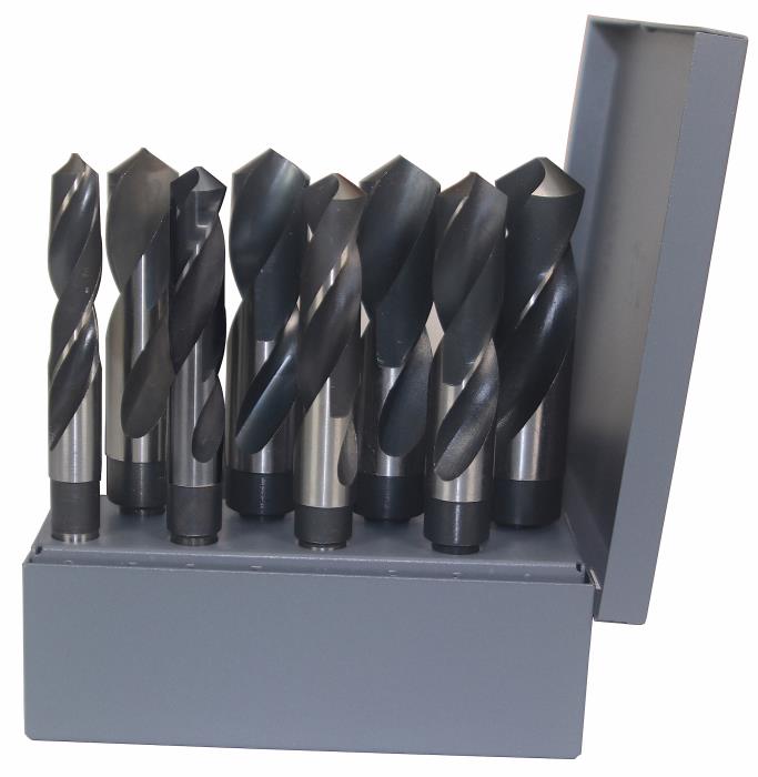 8 piece HSS reduced shank drill bit set 9/16 to 1 inch