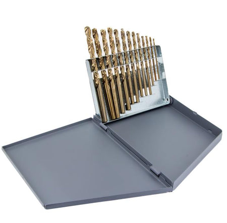 13 piece cobalt jobber drill bit set 1/16 to 1/4 1/64 increments