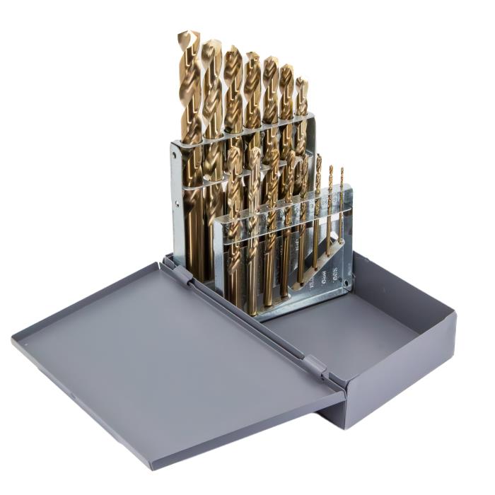 15 piece cobalt jobber drill bit set 1/16 to 1/2 1/32 increments