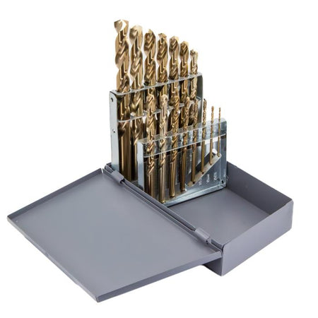 15 piece cobalt jobber drill bit set 1/16 to 1/2 1/32 increments
