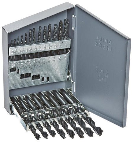 21 piece HSS split point jobber drill bit set 1/16 to 3/8 1/64 increments