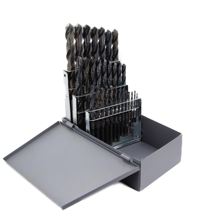 29 piece HSS jobber drill bit set 1/16 to 1/2 1/16 increments
