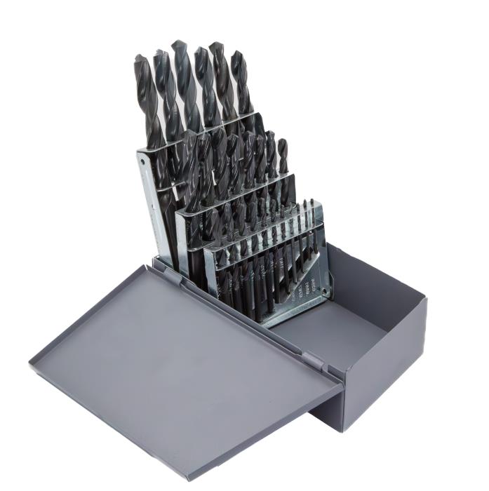 1.00mm to 13.00mm HSS jobber drill bit set 25 pieces 0.5mm increments