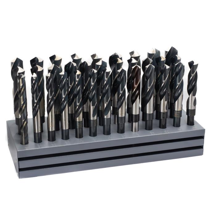1/2 to 1 inch HSS drill bit set 33 pieces 1/64 increments 1/2 shank