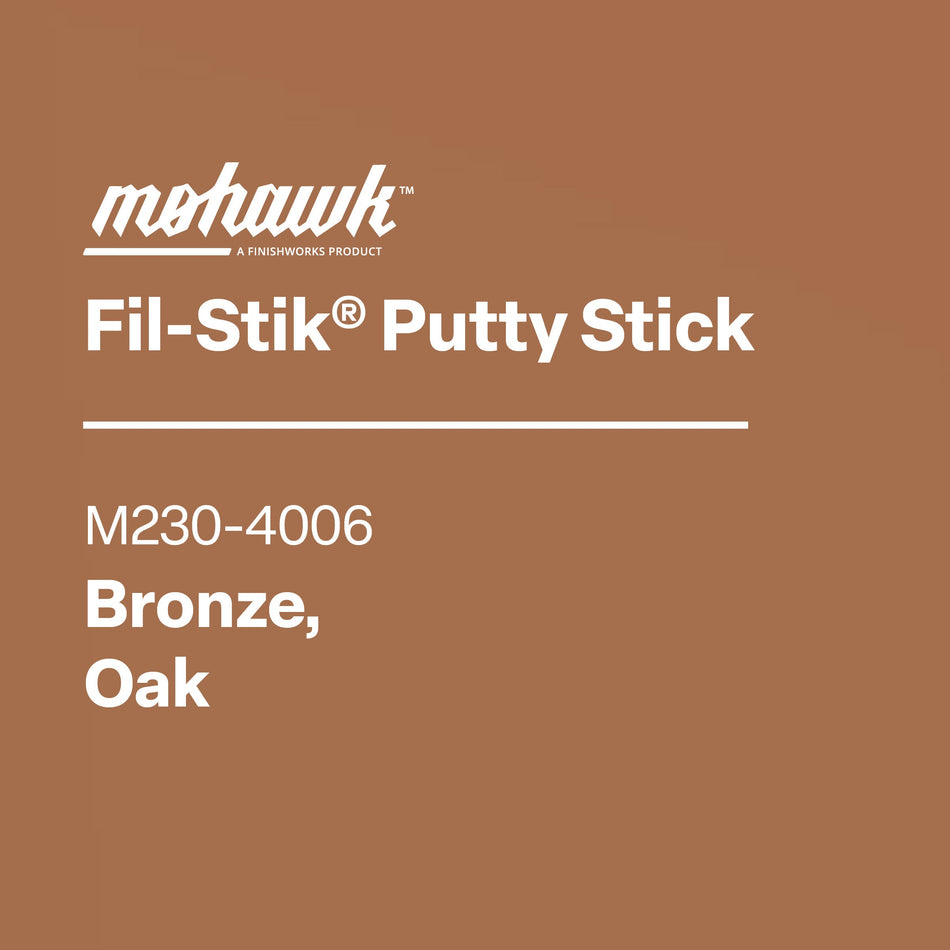 Mohawk Bronze Oak Fil-Stik wax putty stick for wood repair
