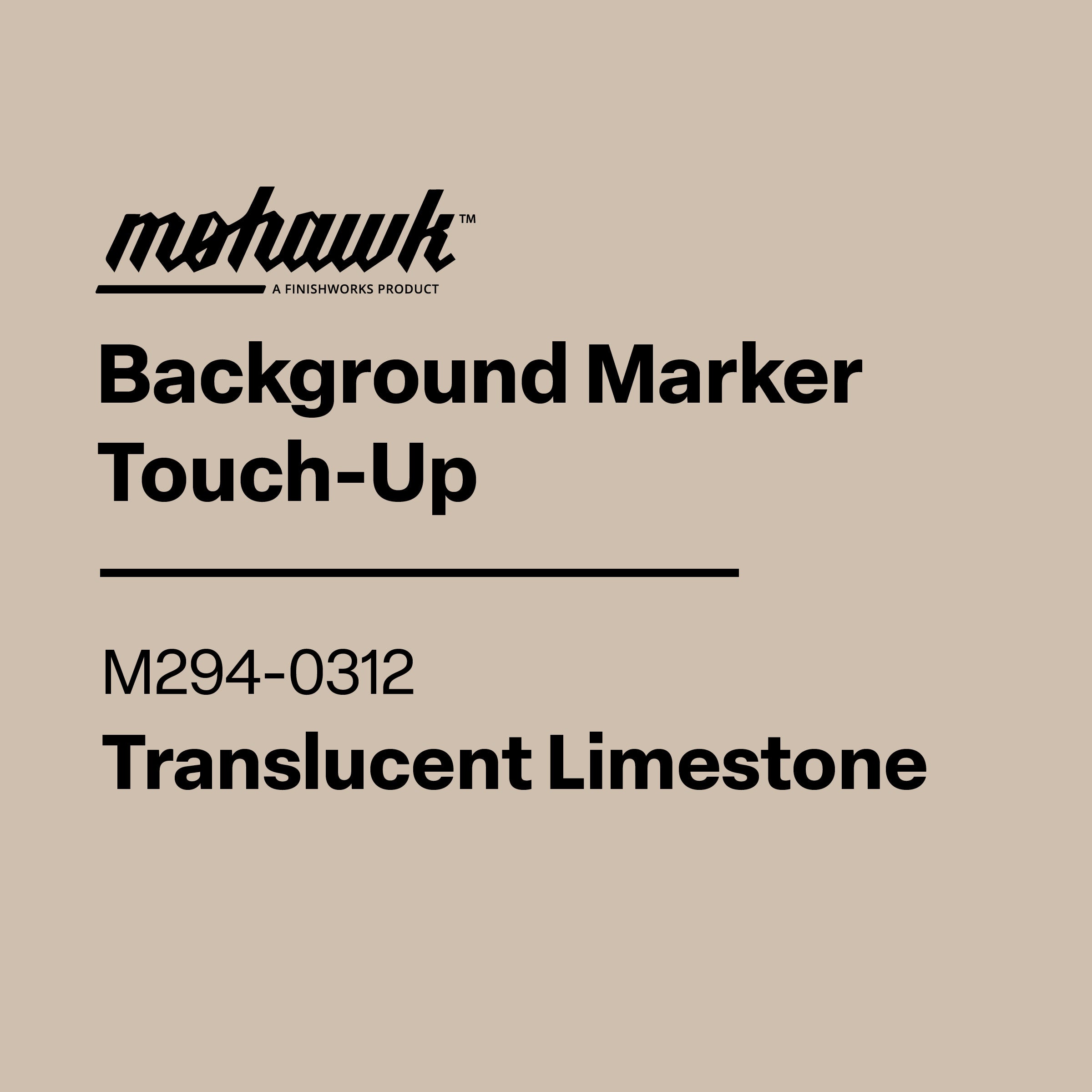 Mohawk Background Marker Touch-Up label on a beige background