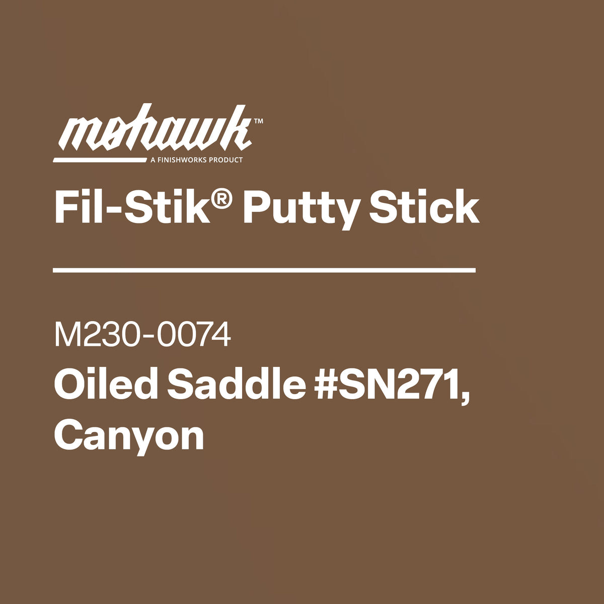 Mohawk M230-0074 Oiled Saddle furniture scratch and nick touch-up stick
