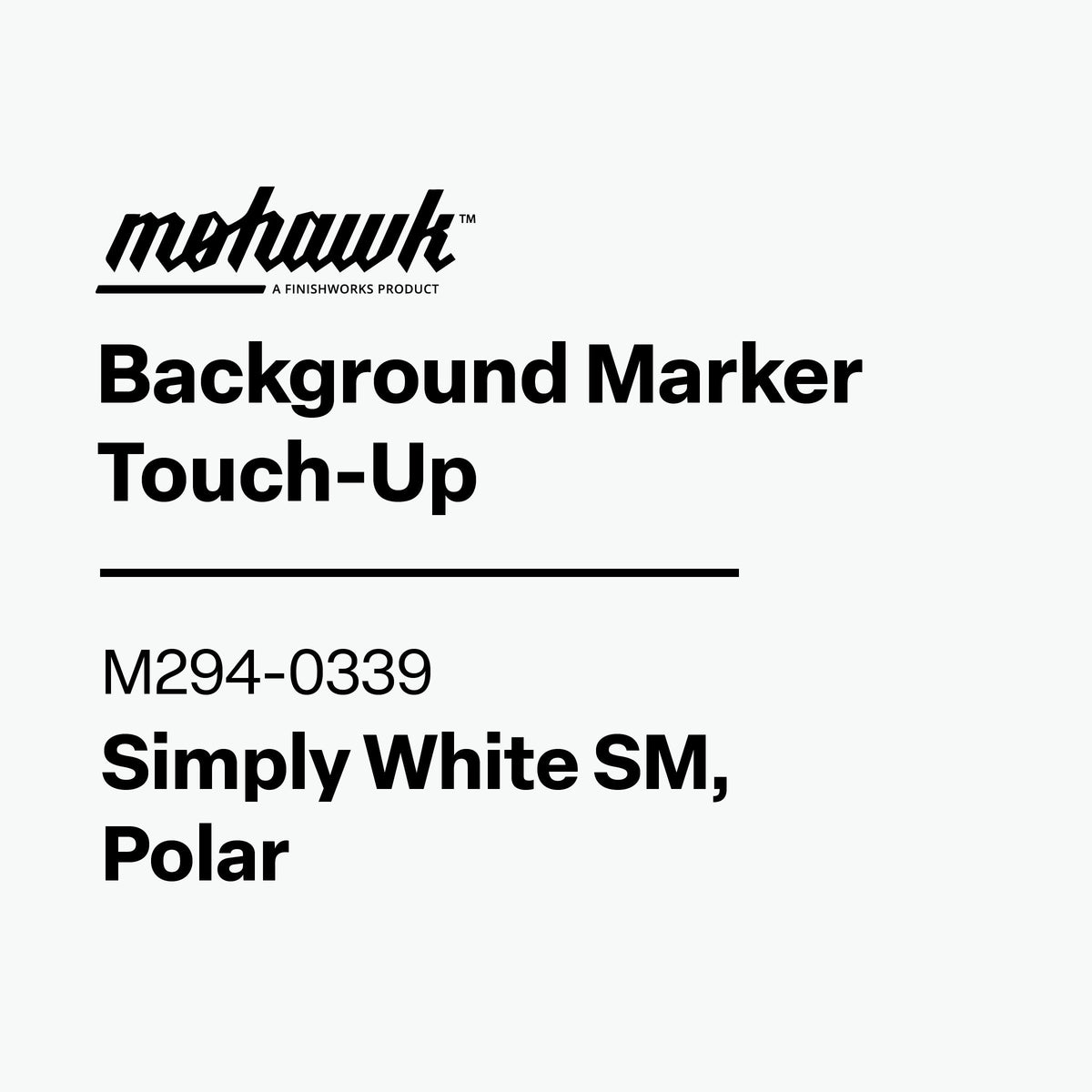 Mohawk Background Marker Touch-Up label with product details on a white background