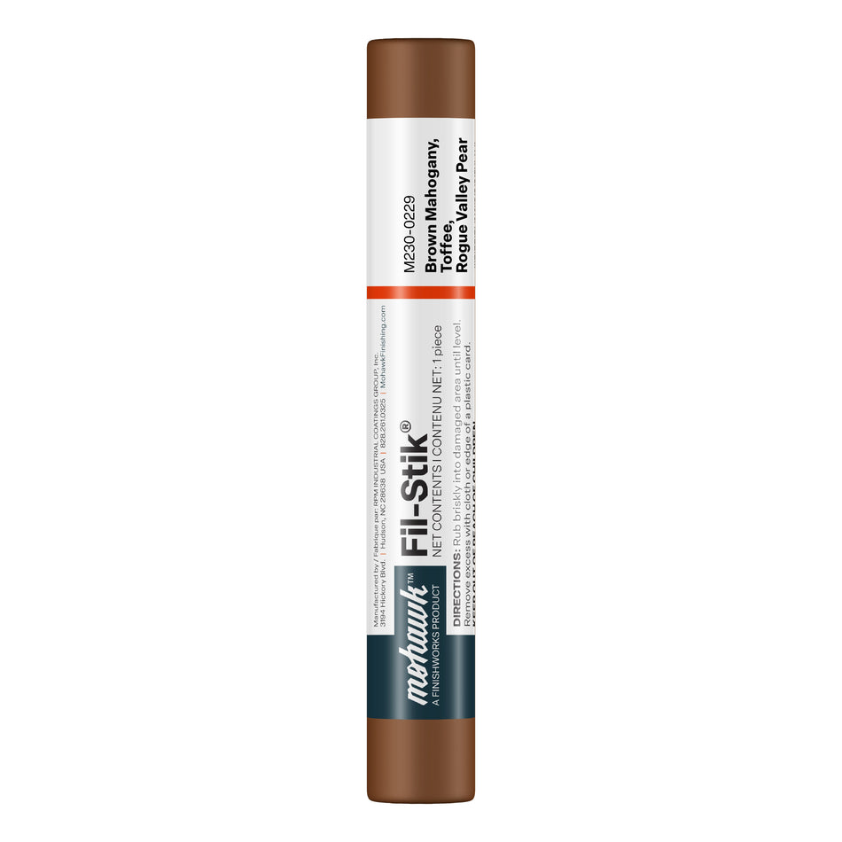 Mohawk Brown Mahogany Toffee Rogue Valley Pear Fil-Stik wax putty stick for wood repair
