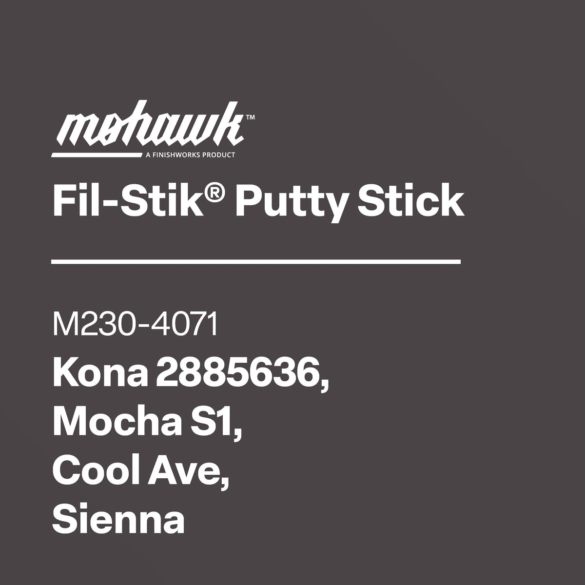 Mohawk M230-4071 Kona furniture scratch and nick touch-up stick