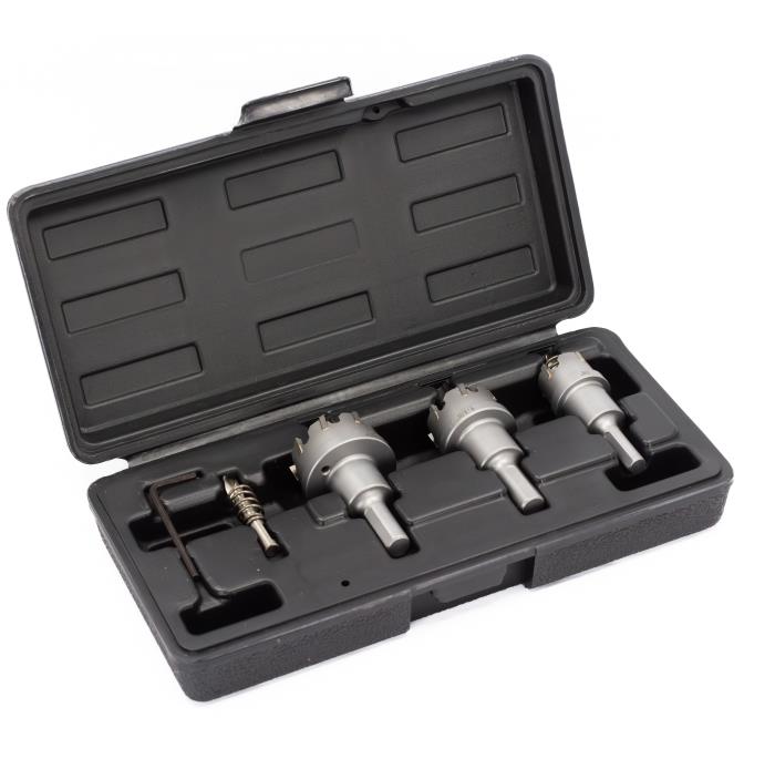 3 Piece Carbide Tipped Hole Cutter Set with 3/16" Depth of Cut