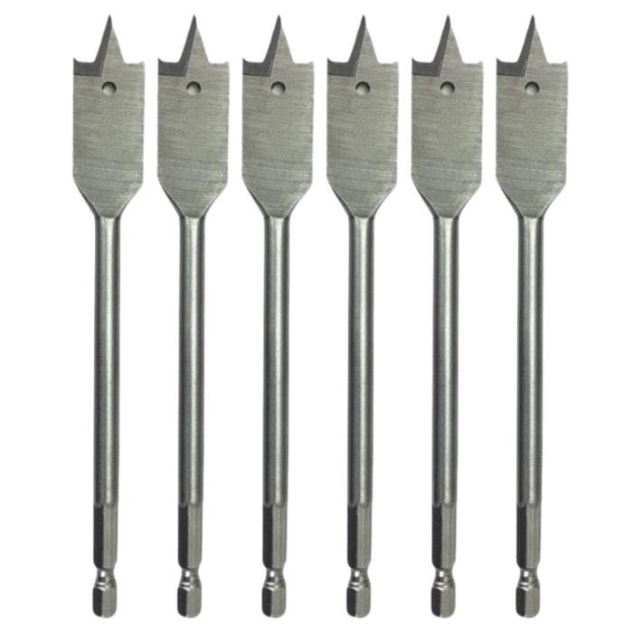6 Piece 6" Spade Drill Bit Set