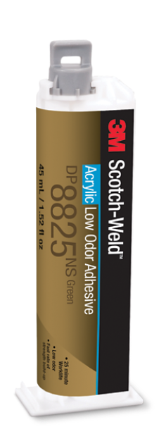3M Scotch-Weld Low Odor Acrylic Adhesive DP8825NS, Green, 45 mL Duo-Pak