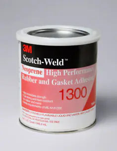 3M Neoprene High Performance Rubber and Gasket Adhesive 1300, Yellow, 1 Quart