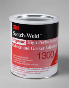 3M Neoprene High Performance Rubber and Gasket Adhesive 1300, Yellow, 1 Gallon