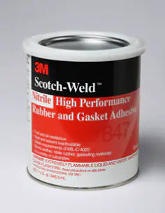3M Nitrile High Performance Rubber and Gasket Adhesive 847, Brown, 1 Quart