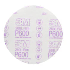 3M Hookit Finishing Film Abrasive Disc 260L, 00971, 6 in, P600