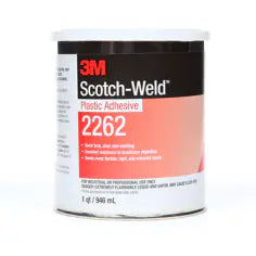 3M Plastic Adhesive 2262, Clear, 1 Quart