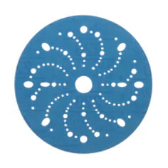 3M Hookit Blue Abrasive Disc 321U, 36177, 6 in, 220, Multi-hole, 50 Discs/Carton