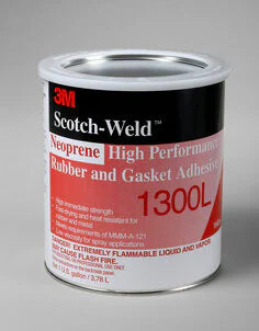 3M Neoprene High Performance Rubber and Gasket Adhesive 1300L, Yellow, 1 Gallon