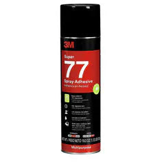 3M Super 77 Multipurpose Spray Adhesive, Low VOC, Clear, 24 floz (Net Wt 18.0 oz)