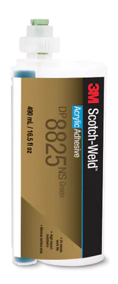 3M Scotch-Weld Low Odor Acrylic Adhesive DP8825NS, Green, 490 mL Duo-Pak