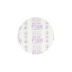 3M Hookit Red Finishing Film Abrasive Disc 260L, 01184, 6 in, P1500 25 Sheets/Carton