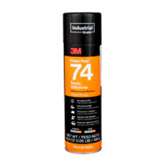 3M Foam Fast Spray Adhesive 74, Orange, 24 fl oz Can (Net Wt 16.9 oz)