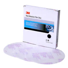 3M Hookit Red Finishing Film Abrasive Disc 260L, 01186, 6 in, P1000 25 Sheets/Carton