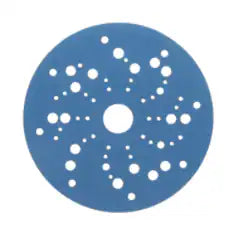3M Hookit Blue Abrasive Disc 321U, 36167, 5 in, 500, Multi-hole, 50 Discs/Carton