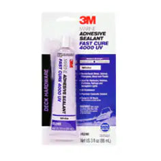 3M Marine Adhesive Sealant 4000UV, PN05280, White, 3 oz Tube