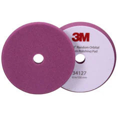 3M Perfect-It Random Orbital Foam Polishing Pad 34127, Fine, Purple, 6 in (150 mm), 2 Pads/Bag