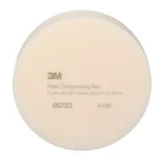 3M Foam Compounding Pad, 05723, Single Sided, Flat Back, 8 in (203.2 mm), 2 pads per bag