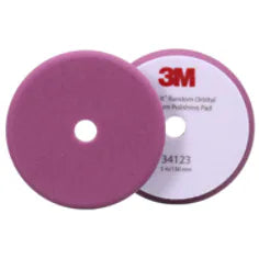 3M Perfect-It Random Orbital Foam Polishing Pad 34123, Fine, Purple, 5 in (130 mm), 2 Pads/Bag