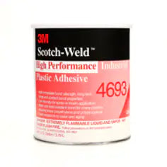 3M High Performance Industrial Plastic Adhesive 4693, Light Amber, 1 Gallon