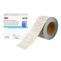 3M Hookit Blue Abrasive Sheet Roll 321U, 36195, 320, 2.75 in x 13 yd, Multi-hole