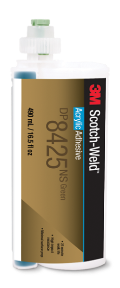 3M Scotch-Weld Acrylic Adhesive DP8425NS, Green, 490 mL Duo-Pak