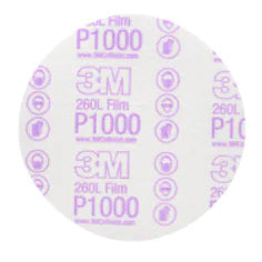 3M Hookit Finishing Film Abrasive Disc 260L, 00969, 6 in, P1000