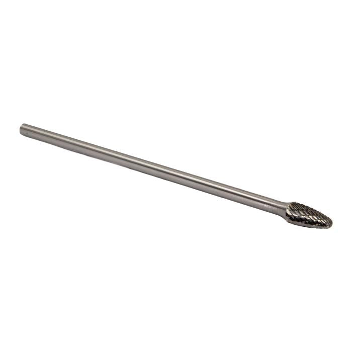 SF-3 3/8" X 3/4" 6" Long Shank Tree Radius End Carbide Bur 1/4" Shank