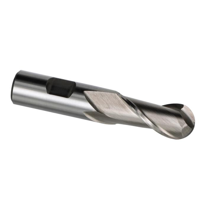 7/16" X 1/2" HSS 2 Flute Single End Ball End Mill