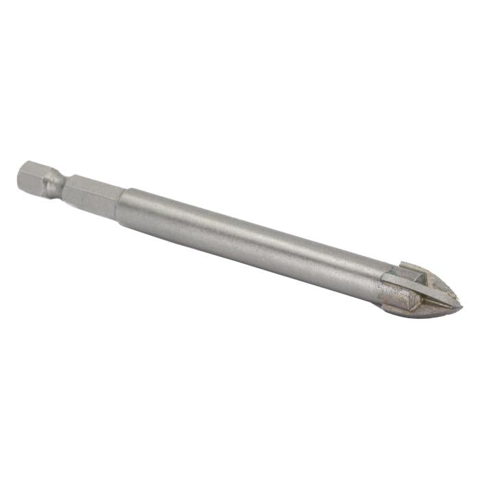 3/8" Carbide Tipped 4 Flute Glass & Tile Drill Bit with Hex Shank