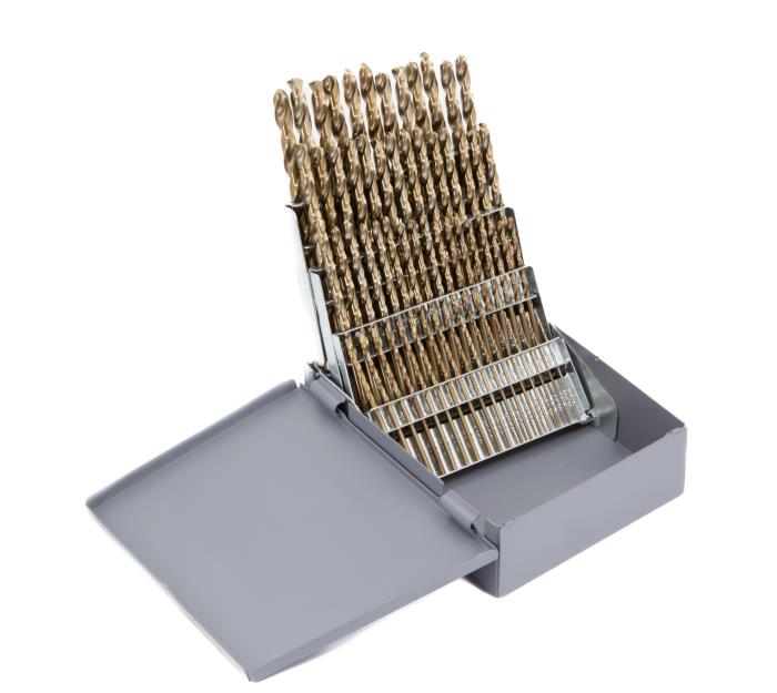 60 Piece Cobalt Jobber Length Drill Bit Set, #1-#60, DWDCO Series