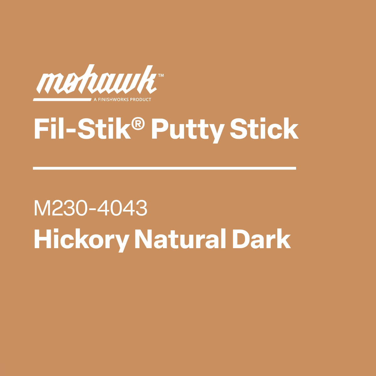 Mohawk M230-4043 Hickory Natural Dark furniture scratch and nick touch-up stick