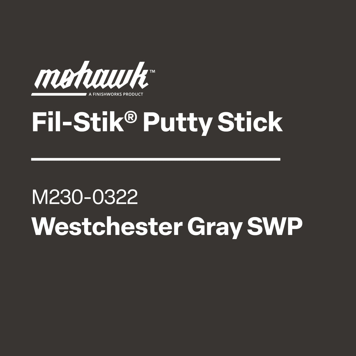 Mohawk M230-0322 Westchester Gray furniture touch-up filler stick